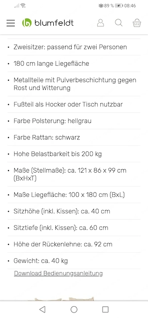 Rattan Couch wie neu Bild 5