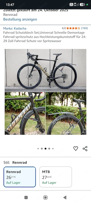 Schutzblech Rennrad  Bild 4