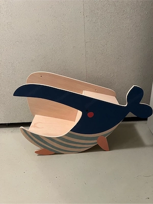 Wandregal, Regal Holz, Kinder, Wal