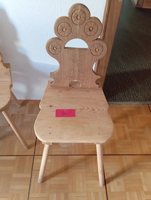 Rustikaler Holzstuhl für Kenner