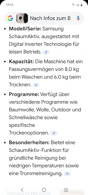 Waschtrockner Samsung 