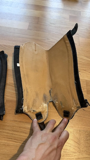 Reit Half Chaps , Reitletten, Leder, Gr.S  , gebraucht, Zustand siehe Fotos Bild 4