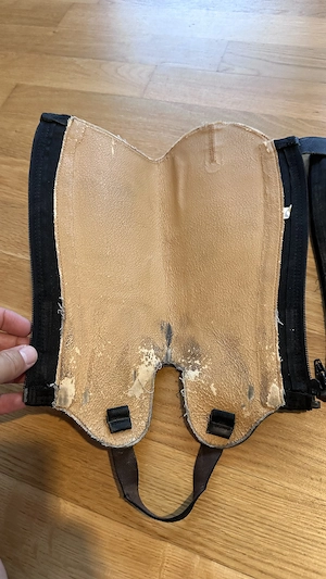 Reit Half Chaps , Reitletten, Leder, Gr.S  , gebraucht, Zustand siehe Fotos Bild 3