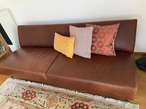 Couch 2-Sitzer, Ledercouch, Rindsleder Bild 2