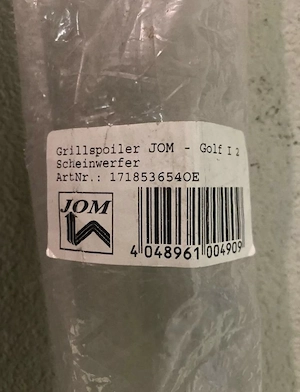 Golf 1 Grill Spoiler Bild 3