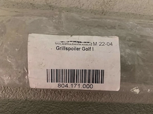 Golf 1 Grill Spoiler Bild 2