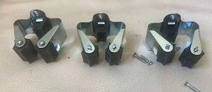 3 Beschläge für Besenstiel Aufhängung 