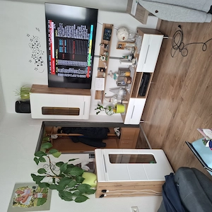 Wohnwand 1.80 verschieden zu stellen