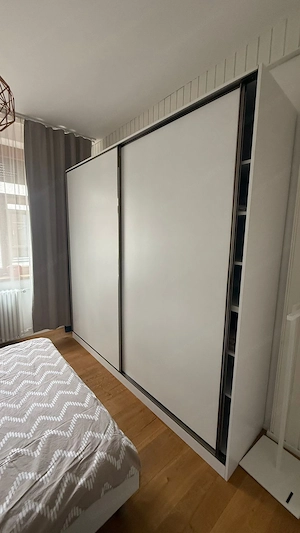 Kleiderschrank mit Schiebetüre weiss Bild 3