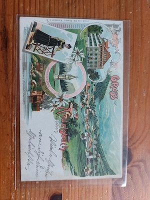 Gruss aus Andelsbuch, Ansichtskarte, Vorarlberg, Lithografie