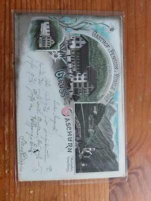 Gruss aus Gaschurn, Montafon, Ansichtskarte Lithografie, Vorarlberg