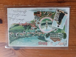 Gruss aus Andelsbuch, Ansichtskarte, Vorarlberg, Lithografie