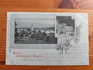 Ansichtskarten Langen bei Bregenz, gelaufen 1900
