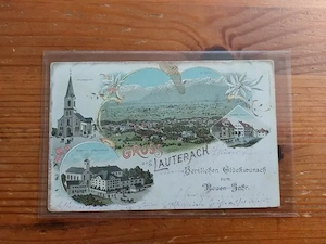 Gruss aus Lauterach, Vorarlberg, Alte Ansichtskarte um 1900