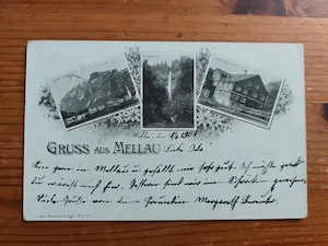 Gruss aus Mellau, Ansichtskarte 1901