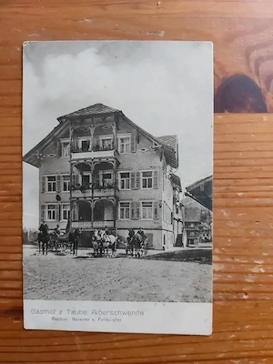 Alberschwende Ansichtskarte, Gasthof Taube  um 1900