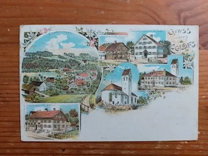 Gruss aus Eglofs, Allgäu, Alte Ansichtskarte, Sammlungsauflösung