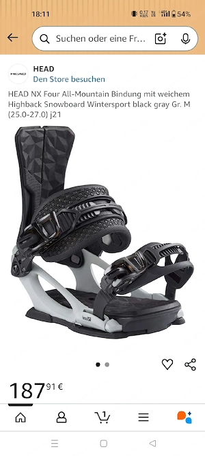 Snowboard mit Bindung Bild 4