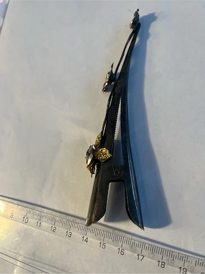 Vintage Haarspange schwarz mit Blumen-Dekor   romantisch & elegant Bild 2