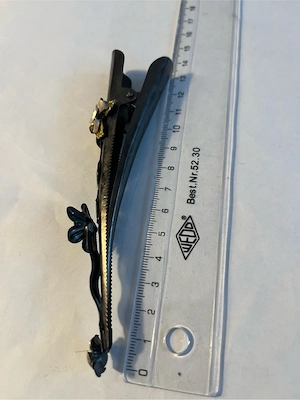 Vintage Haarspange schwarz mit Blumen-Dekor   romantisch & elegant Bild 5