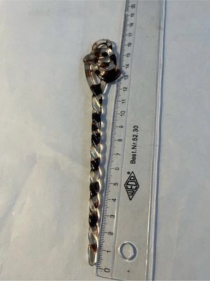 Vintage Haarnadel Schildpatt-Look   langes Kettendesign