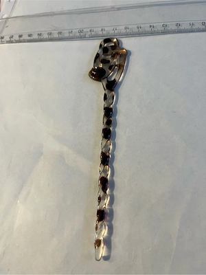 Vintage Haarnadel Schildpatt-Look   langes Kettendesign Bild 4