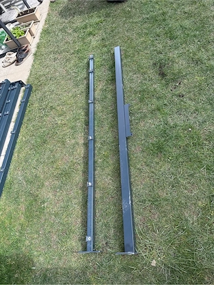 Komplett-Set: 9 Zaunsteher (180cm) mit Abdeckleiste + 1-flügliges Tor - NEU WERTIG ohne Gitter Bild 5