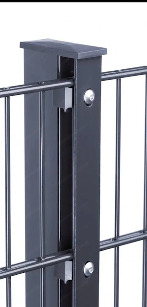 Komplett-Set: 9 Zaunsteher (180cm) mit Abdeckleiste + 1-flügliges Tor - NEU WERTIG ohne Gitter Bild 3