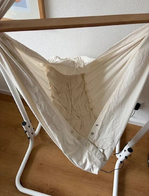 Swing2Sleep Maly Federwiege Beige Weiß inkl. Gestell & Matratze Bild 6