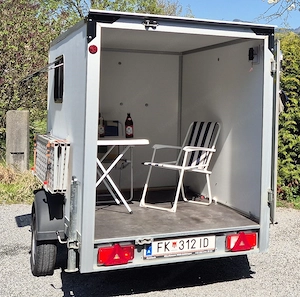 Kofferanhänger für mehrere Verwendungen z.B. als Motorradtransporter oder Minicamper Bild 3