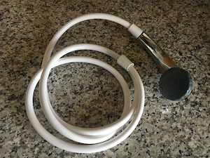 Brauseschlauch weiß ink.Duschkopf Bild 2