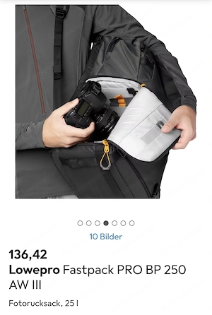 Foto Rucksack Lowepro Fastpack PRO BP 250 AW III NEU Bild 4