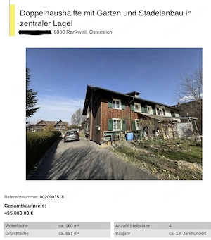 Doppelhaushälfte in Rankweil