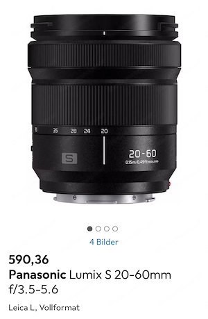 Panasonic Lumix Objektiv Leica L Vollformat S 20-60mm f 3.5-5.6
