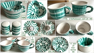 Original Gmundner Keramik grün geflammt ab 6  Bild 5