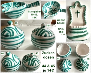 Original Gmundner Keramik grün geflammt ab 6  Bild 9