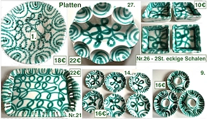 Original Gmundner Keramik grün geflammt ab 6  Bild 8