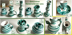 Original Gmundner Keramik grün geflammt ab 6  Bild 4