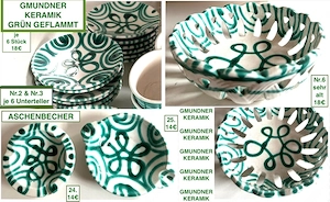 Original Gmundner Keramik grün geflammt ab 6  Bild 7