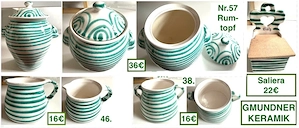 Original Gmundner Keramik grün geflammt ab 6  Bild 2