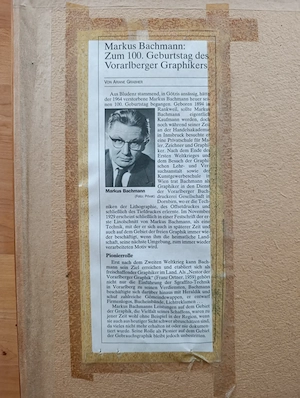 Echter Markus Bachmann - Graphiker aus Götzis - "Morgensonne bei Götzis" Bild 3