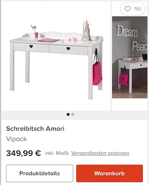 Schreibtisch Amori Herz Bild 5