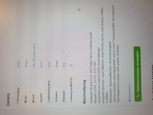 2014 Vespa gts 300 super sport, schwarz matt Bild 6