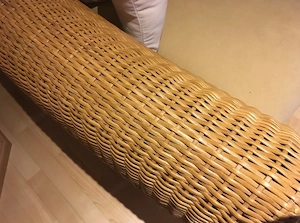 wunderschöne Korb-Couch, Korbcouch - Alcantara Bild 4