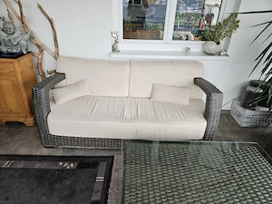 Rattan Garnitur 5 Teilig