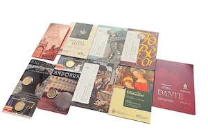 2  Gedenkmünzen Set San Marino Andorra Coincards Sammlung Folder TOP Zustand