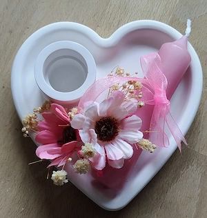 Kerzenständer mit Kerze neu 