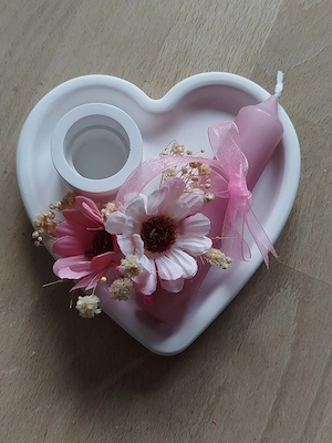 Kerzenständer mit Kerze neu  Bild 2