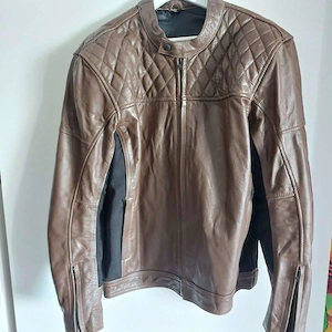 Motorrad Lederjacke Braun