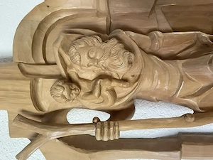 Wandbild Hl. Christopherus aus Lindenholz Bild 2